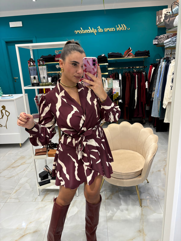 Mini Dress Venus Bordeaux