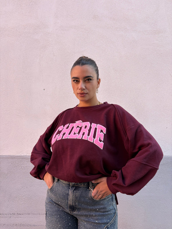 Felpa Chèrie Bordeaux