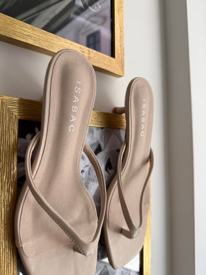 Sandalo infradito beige