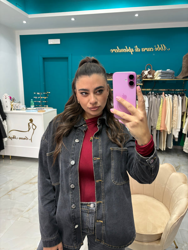 Camicione in Jeans scuro