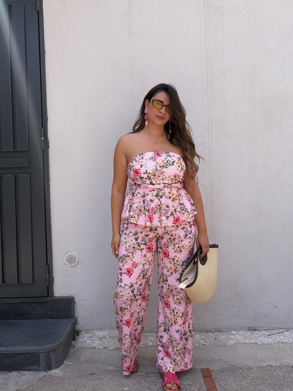 Coordinato Simona Floreale Rosa