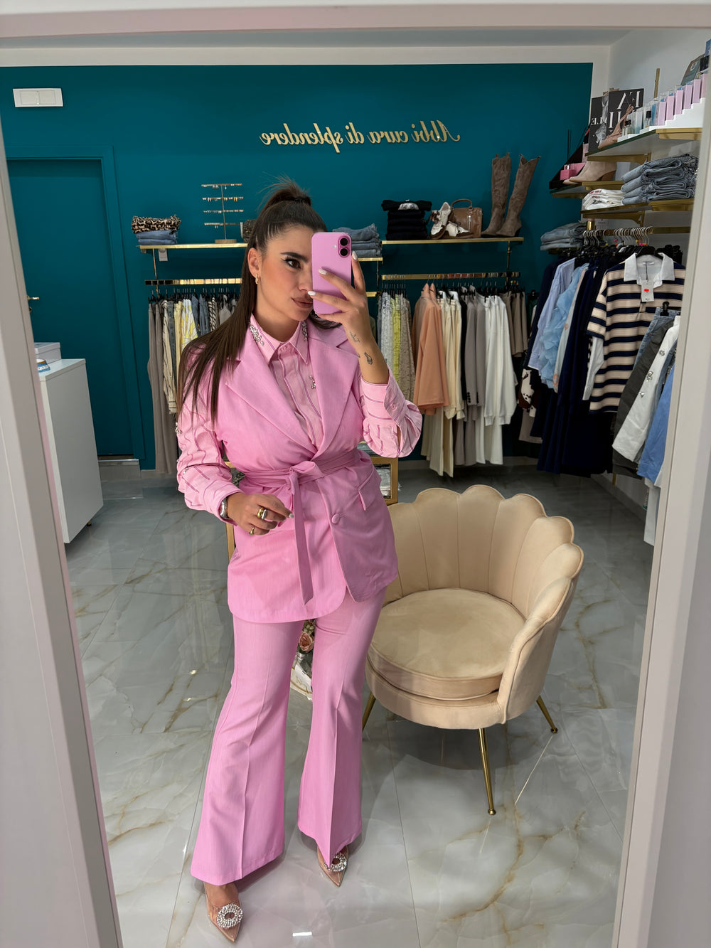 Tailleur Smanicato Natasha Rosa