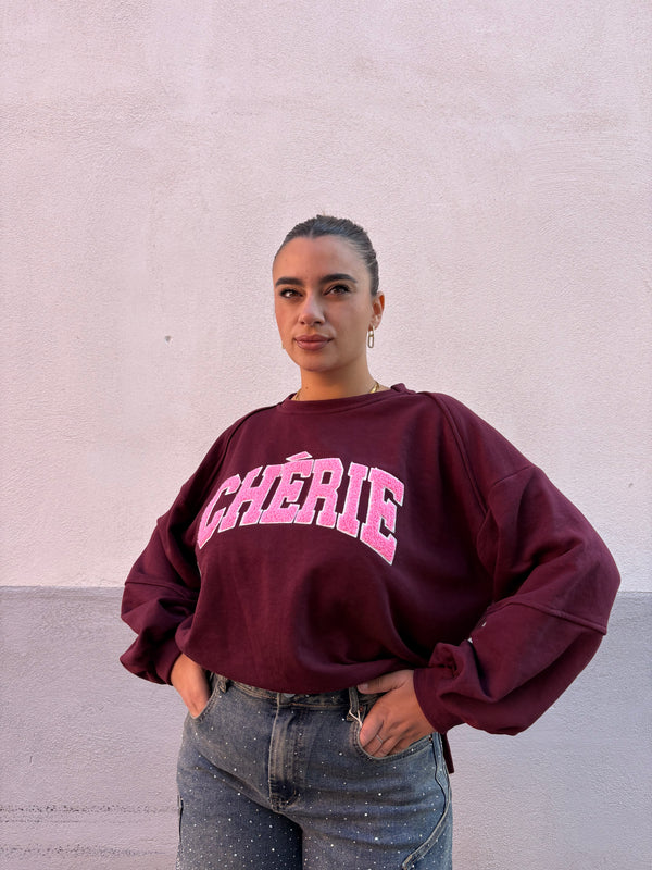 Felpa Chèrie Bordeaux