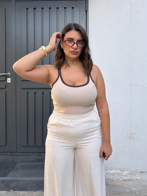 Canotta Beige e Marrone