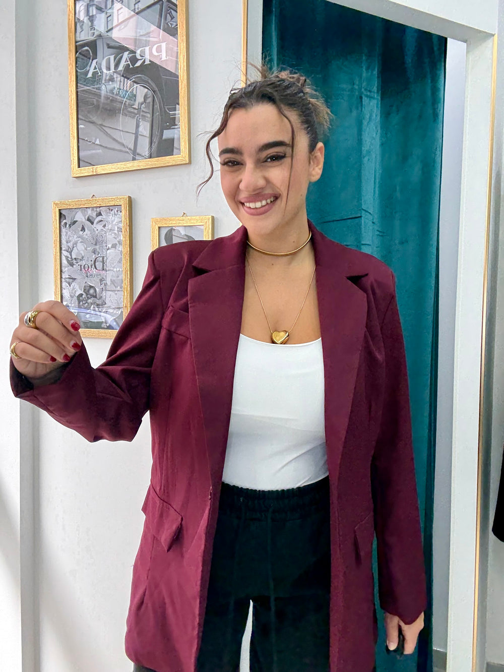 GIACCA OVERSIZE BORDEAUX