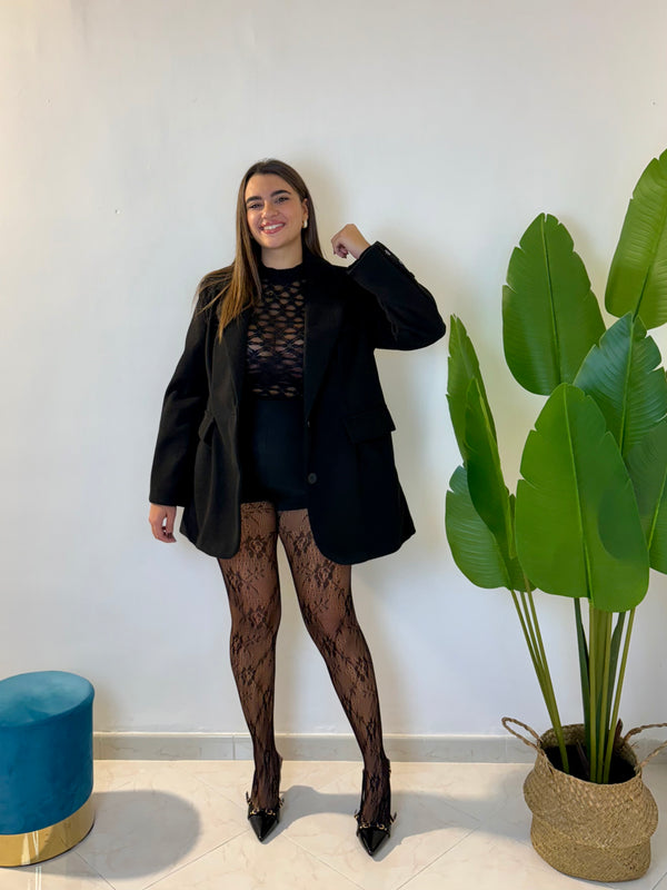 Giacca Cappotto Over Nero