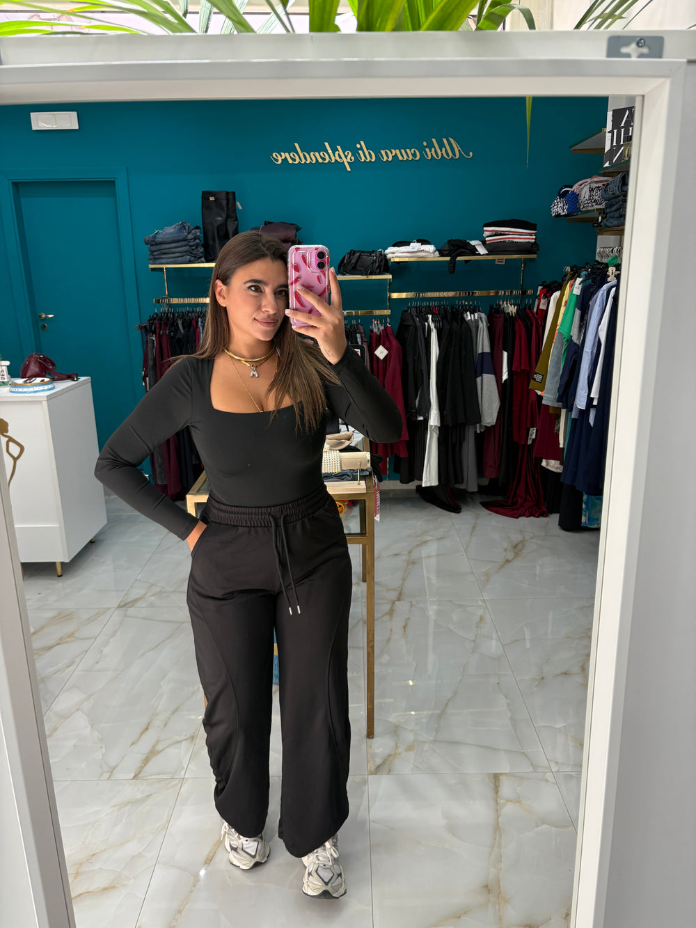 Body lycra scollo quadro