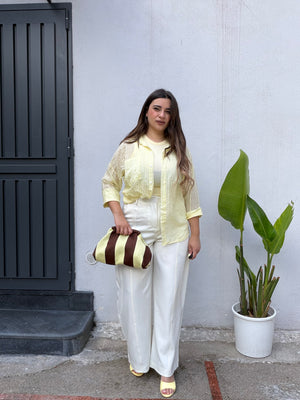 Camicia righe gialla