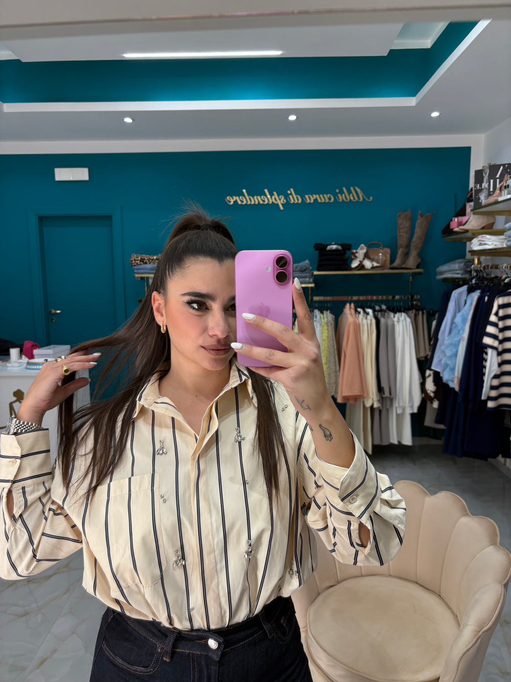 Camicia Diamond Beige