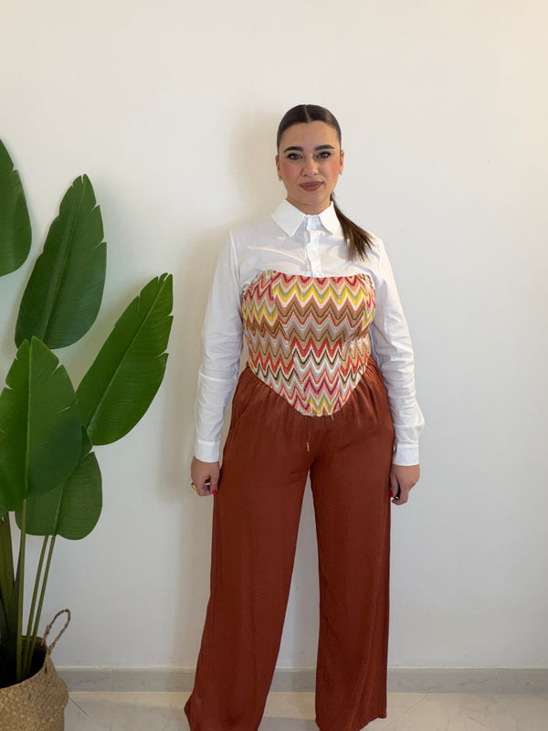 Pantalone Satin Coccio