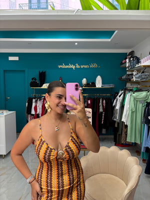 Dress Etnic Marrone