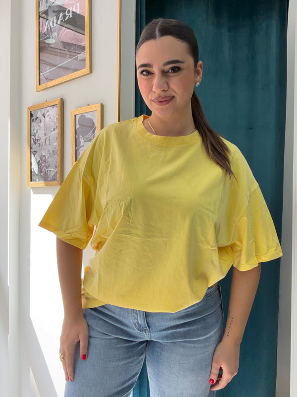 T-shirt Gialla Over