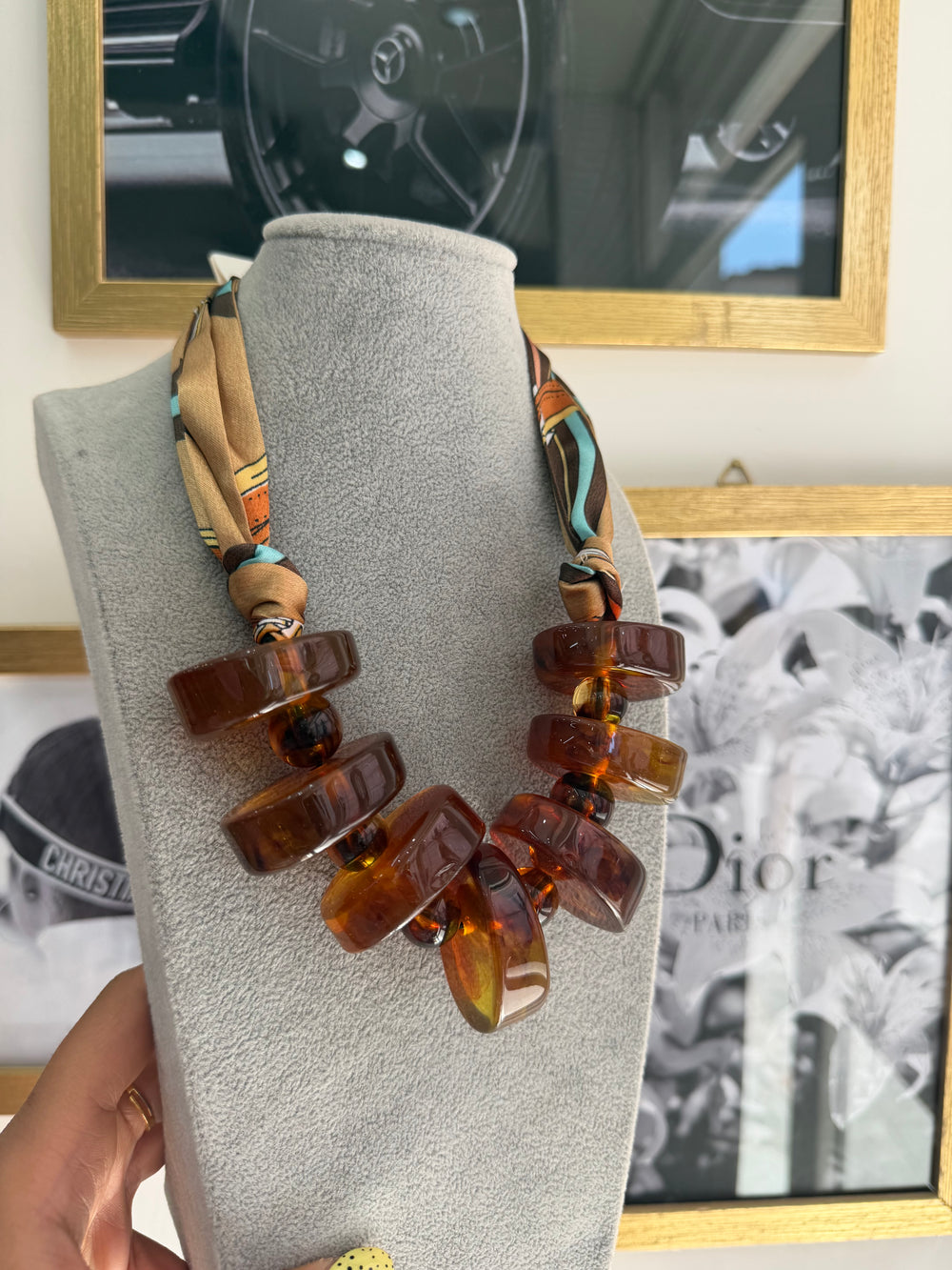 Collana Foulard Marrone