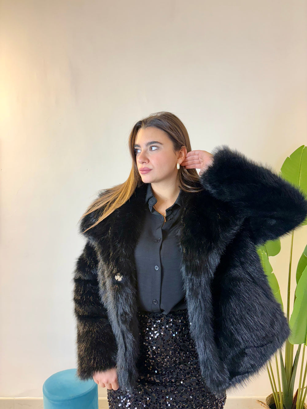 Pelliccia Vienna nera