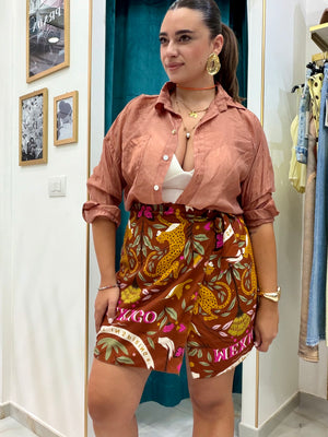 Camicia semi velata bronzo