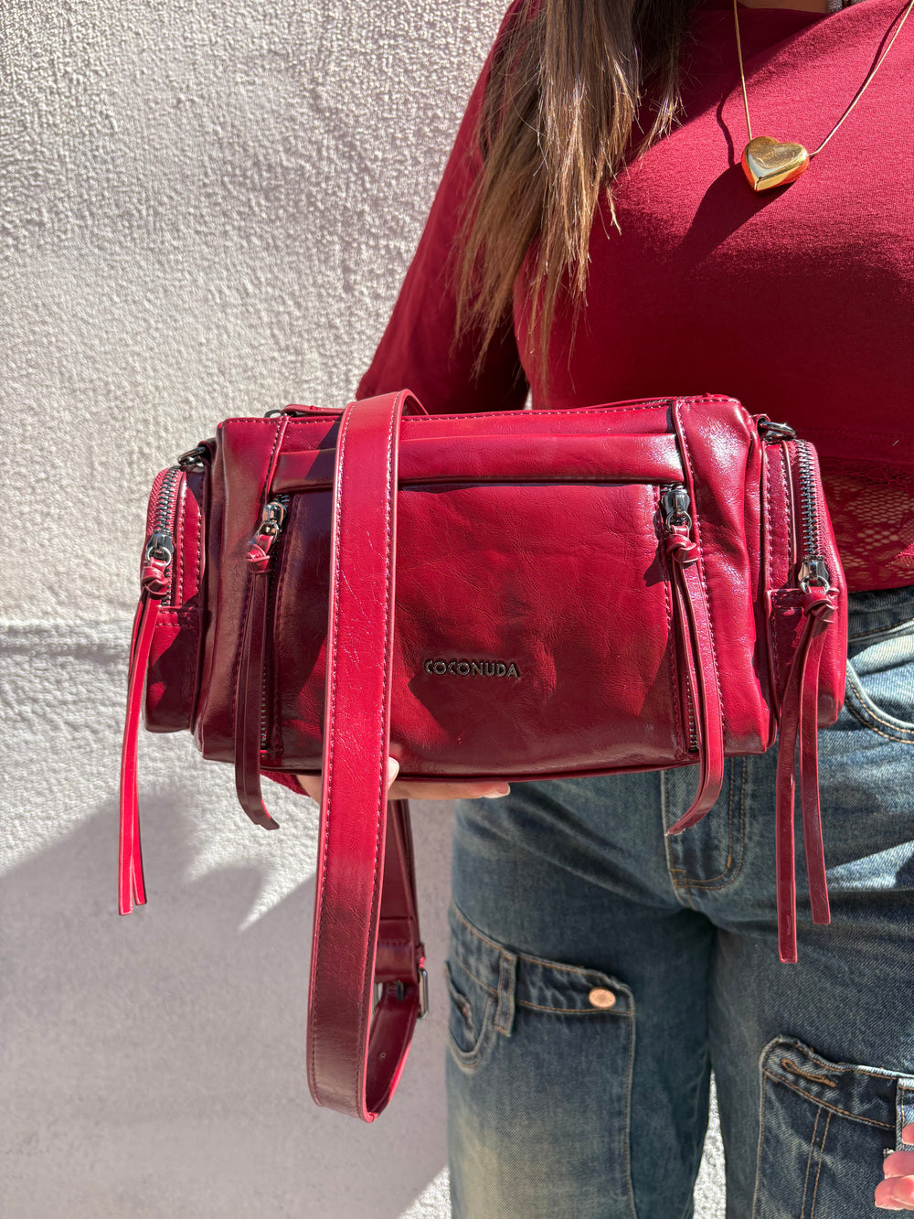 Borsa coconuda Bordeaux