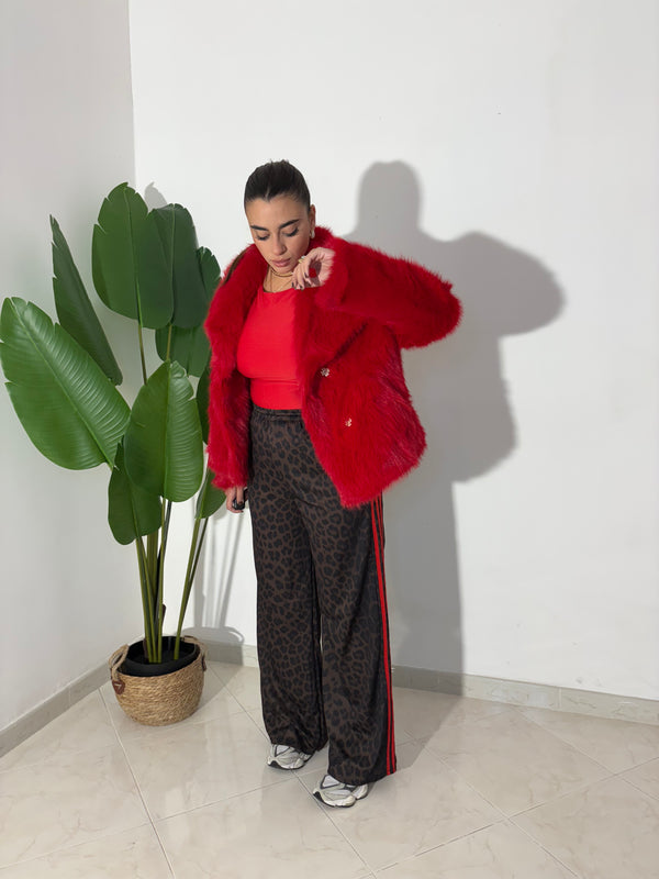 Body girocollo Rosso