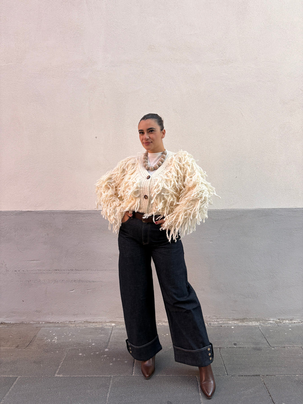 Cardigan Peony Panna