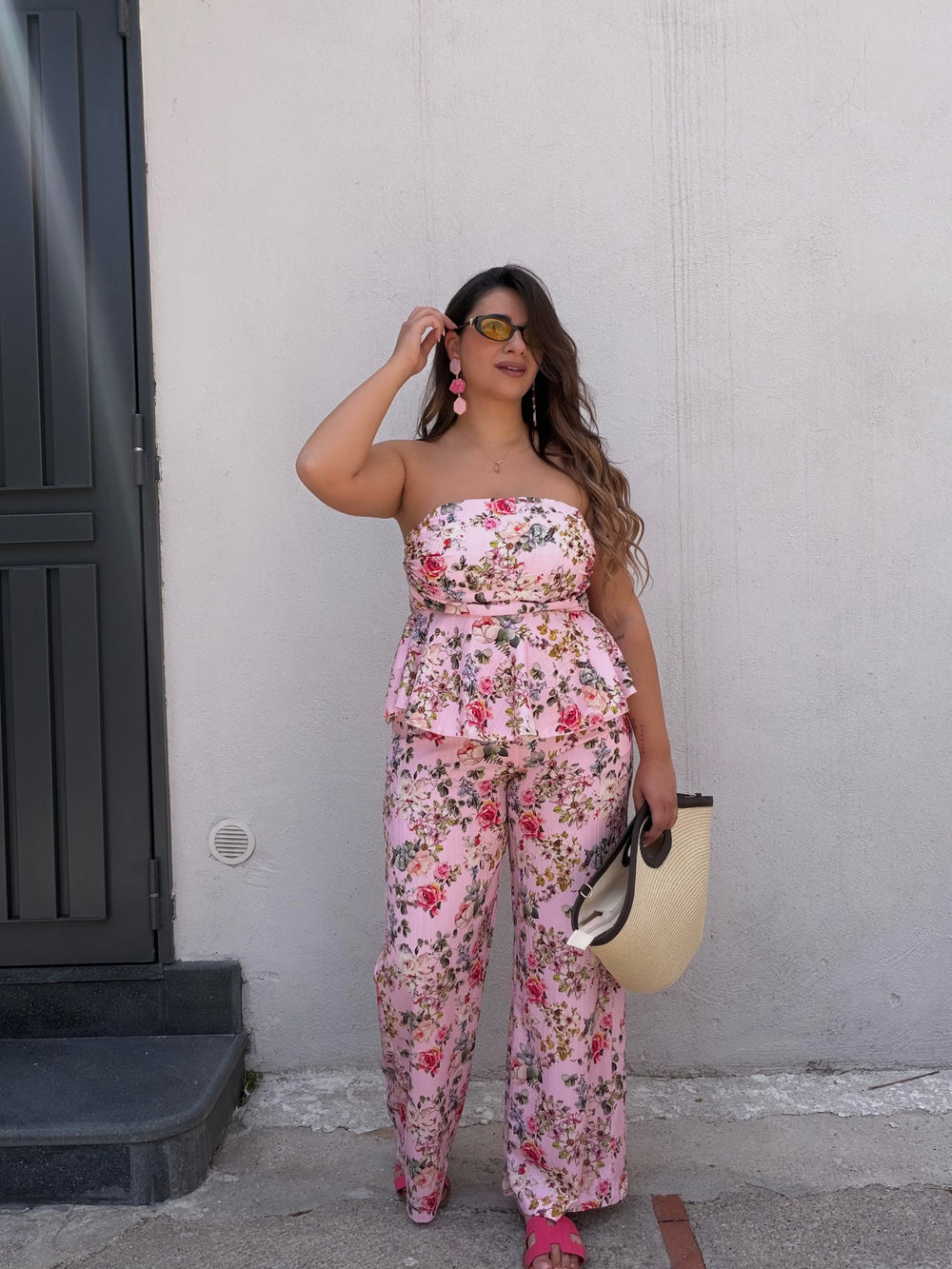 Coordinato Simona Floreale Rosa