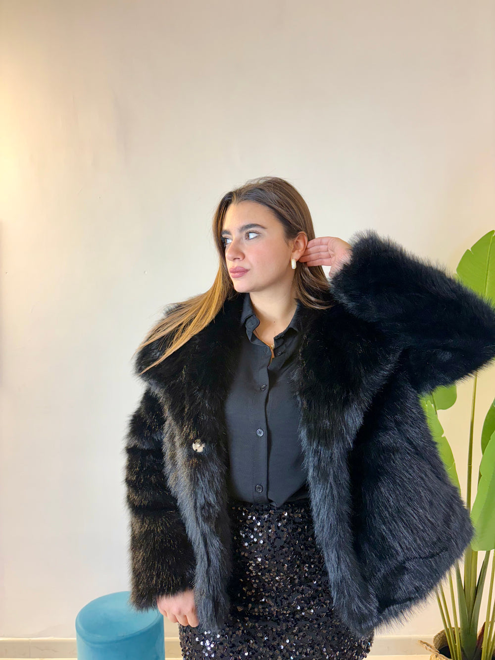 Pelliccia Vienna nera