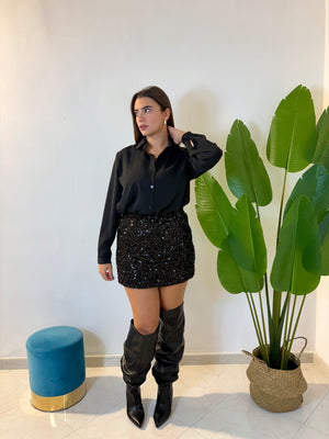 Coordinato Paillettes Nero