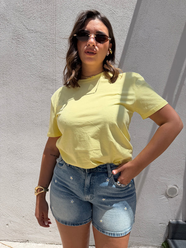 T-shirt Basic Over Gialla