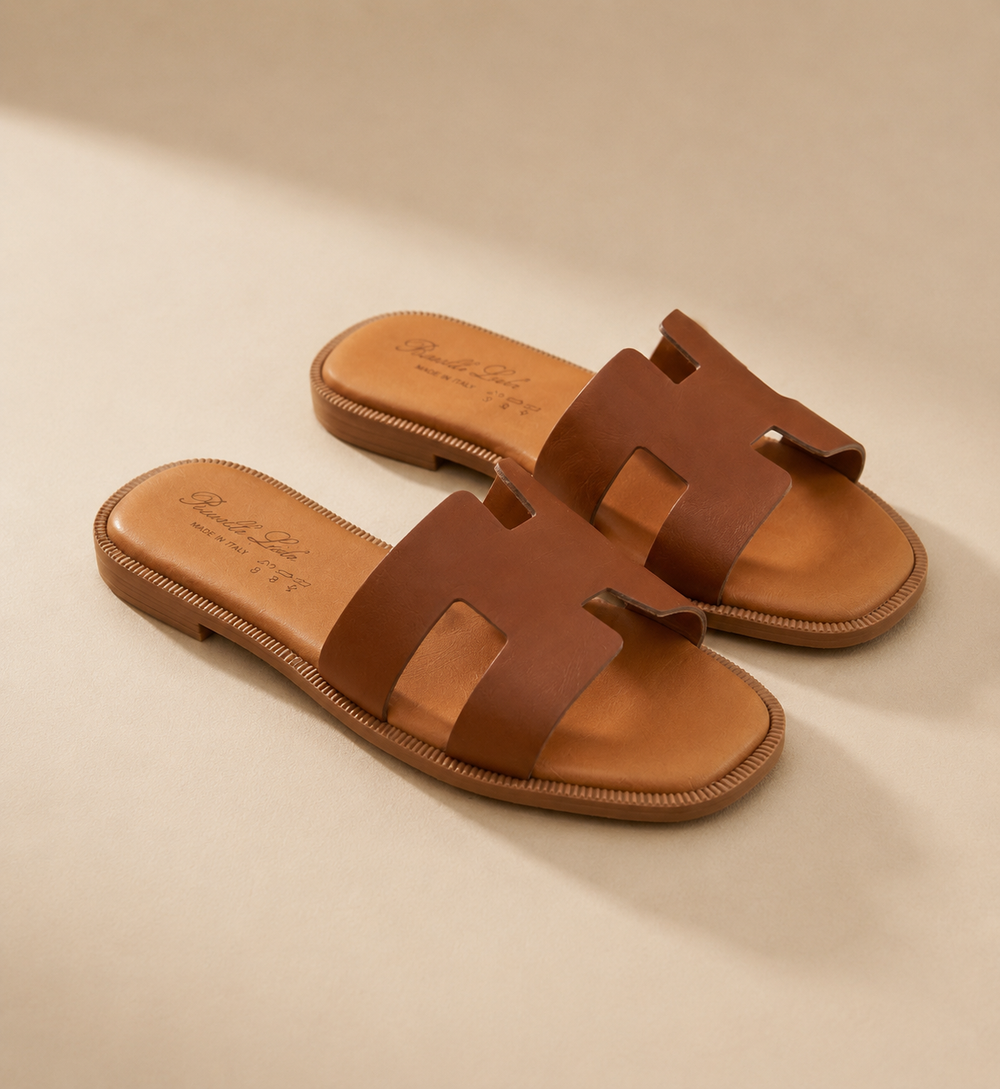 PRE ORDINE (4/5 GG) Ciabattina Summer Cuoio Ecopelle