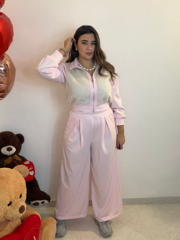 Tuta Peluche Rosa
