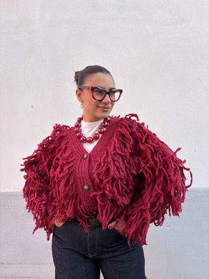 Cardigan Peony Bordeaux
