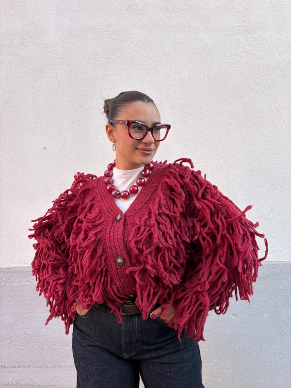 Cardigan Peony Bordeaux
