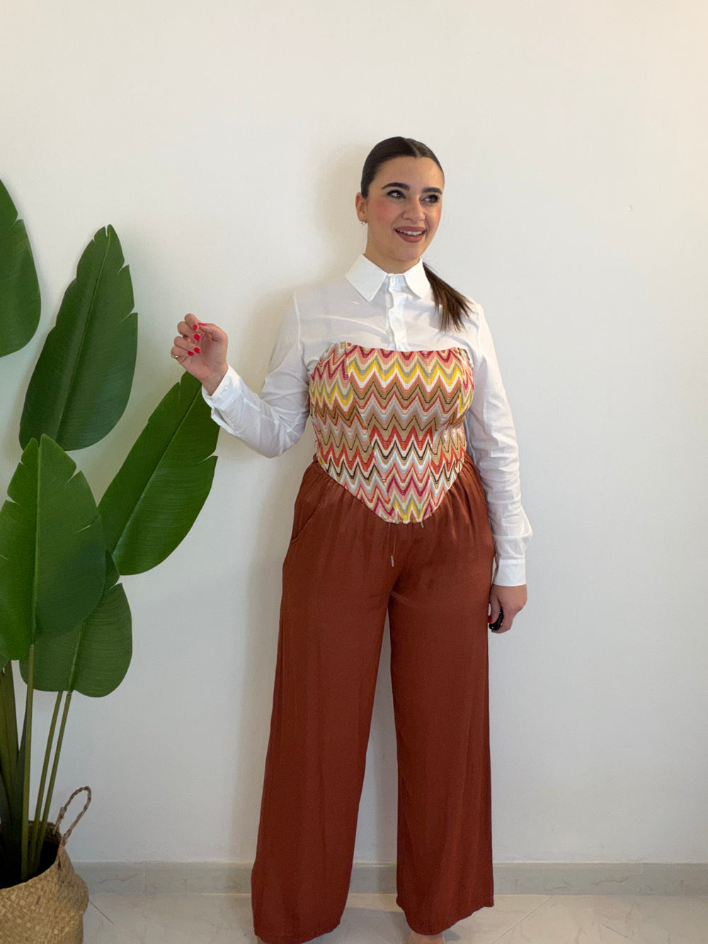 Pantalone Satin Coccio