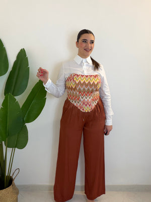 Pantalone Satin Coccio