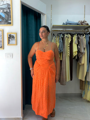Abito Pizzo San Gallo arancio