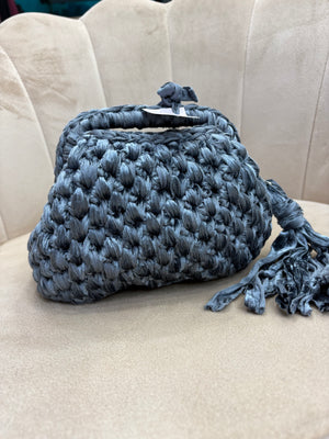 Clutch Velluto Grigia