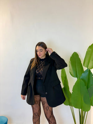 Giacca Cappotto Over Nero