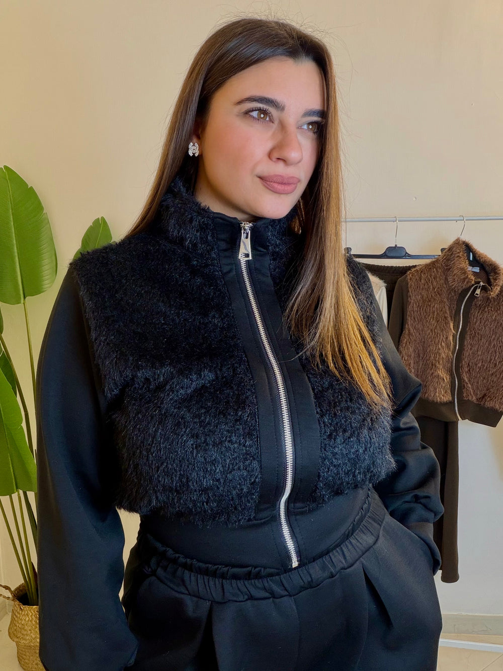 Tuta Peluche Nera