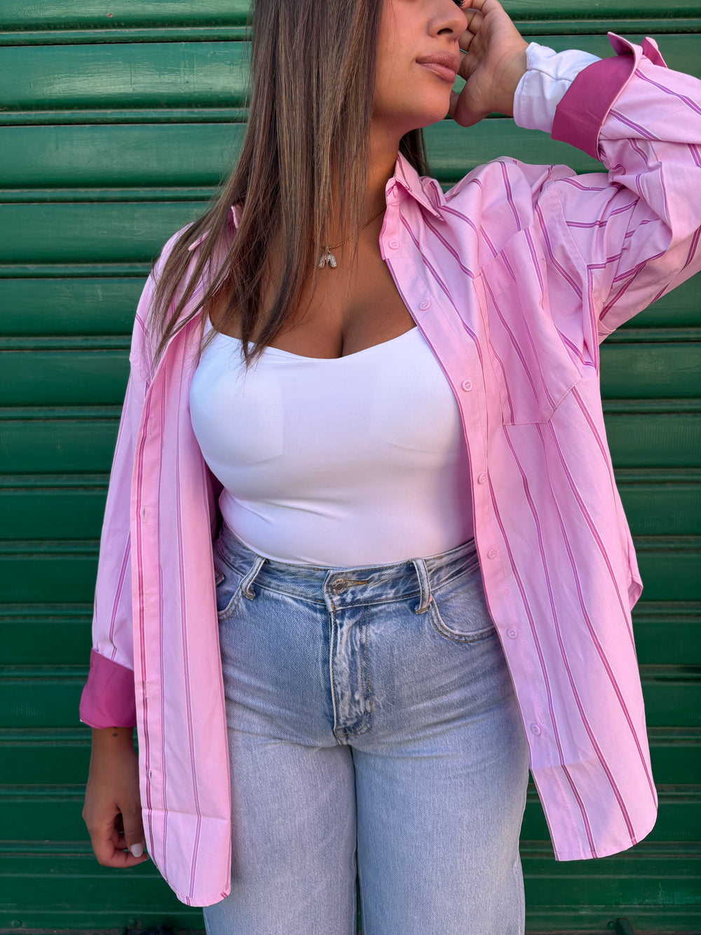 Camicia Righe Pink