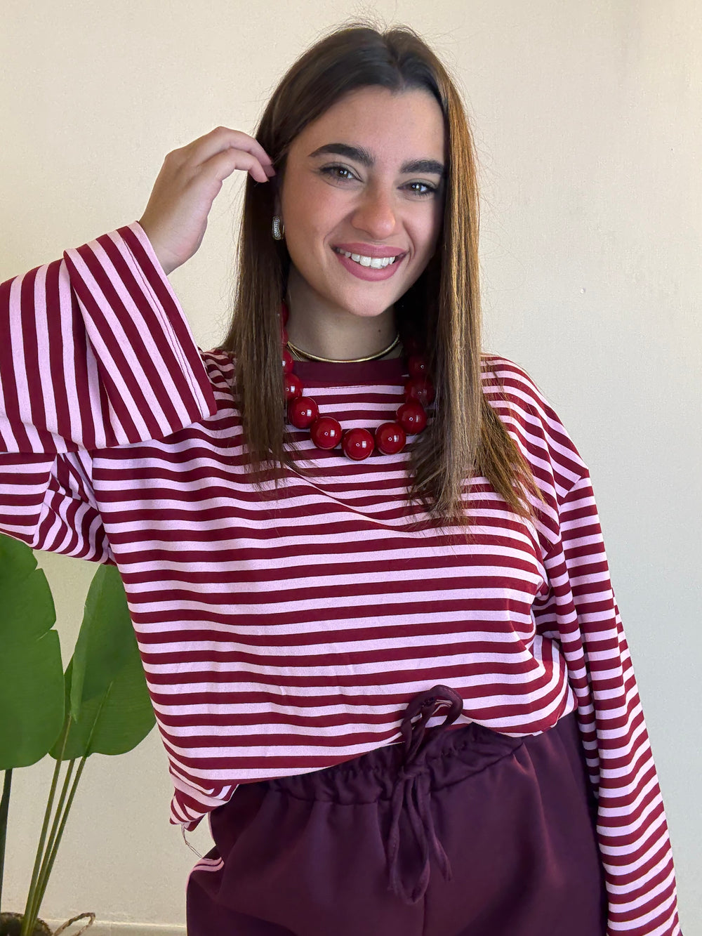 Maglia Las Vegas Rosa e Bordeaux