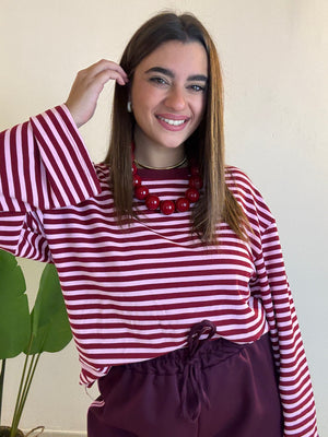 Maglia Las Vegas Rosa e Bordeaux