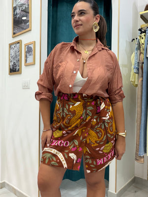 Camicia semi velata bronzo