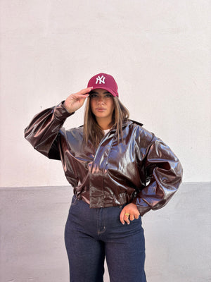Bomber Vernice Bordeaux