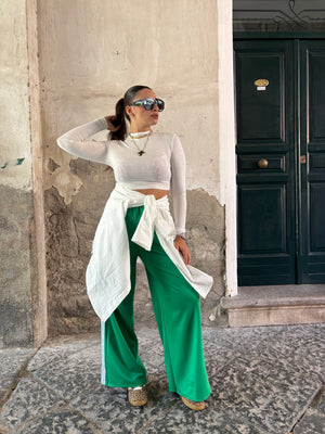 Camicia in cotone bianca over
