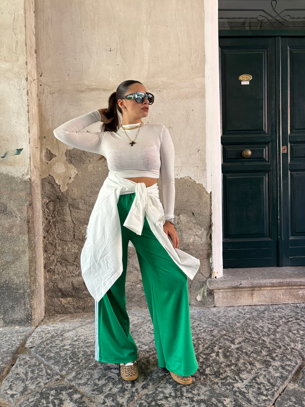 Camicia in cotone bianca over