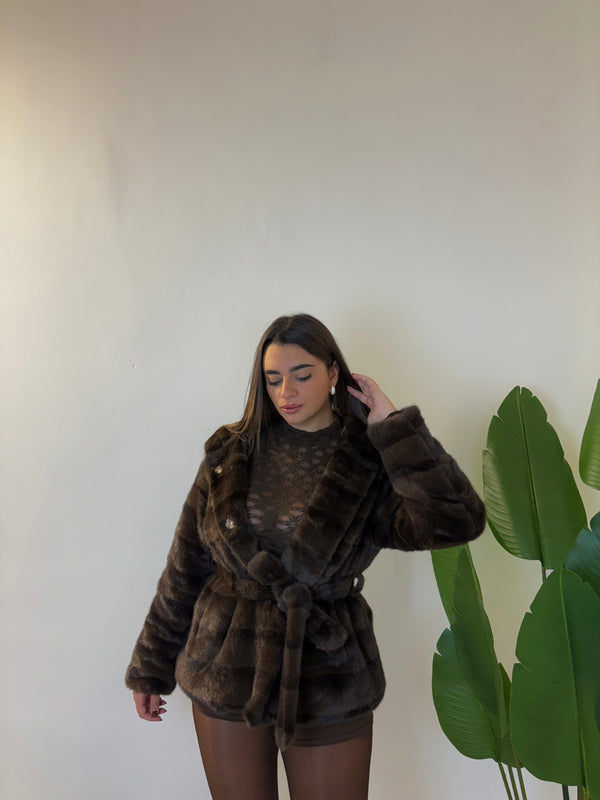 Pelliccia Elegance Marrone