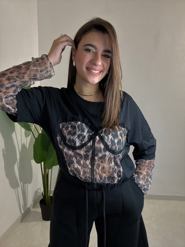 T-shirt Corpetto Leopard