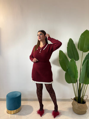 Coordinato Snowman Bordeaux