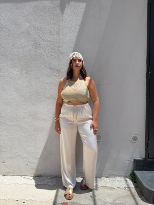 Top in Lurex Avorio