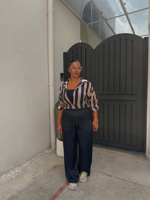 Pantalone Satin Blu