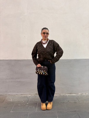 Cardigan Luce Marrone