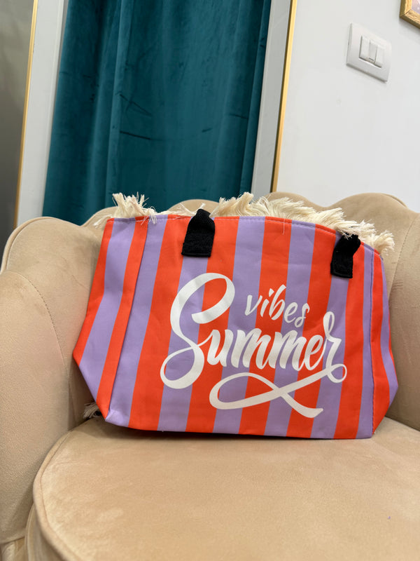 Borsa Summer Vibes Arancio e Lilla